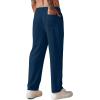 COOFANDY Men’s Knit Sweatpants Lightweight Open Bottom Casual Pants Drawstring Jogger Yoga Pants with Pockets(Dark Blue)