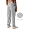 COOFANDY Men’s Knit Sweatpants Lightweight Open Bottom Casual Pants Drawstring Jogger Yoga Pants with Pockets(Light Grey)