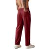 COOFANDY Men’s Knit Sweatpants Lightweight Open Bottom Casual Pants Drawstring Jogger Yoga Pants with Pockets(Wine Red)