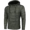 COOFANDY Men’s Knitted Hoodies Pullover Casual Long Sleeve Turtleneck Sweaters(Army Green)