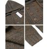 COOFANDY Men’s Knitted Hoodies Pullover Casual Long Sleeve Turtleneck Sweaters(Brown)