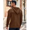 COOFANDY Men’s Knitted Hoodies Pullover Casual Long Sleeve Turtleneck Sweaters(Caramel)