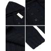 COOFANDY Men’s Knitted Hoodies Pullover Casual Long Sleeve Turtleneck Sweaters(Navy Blue)
