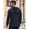 COOFANDY Men’s Knitted Hoodies Pullover Casual Long Sleeve Turtleneck Sweaters(New Blue)