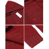 COOFANDY Men’s Knitted Hoodies Pullover Casual Long Sleeve Turtleneck Sweaters(Red)