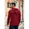 COOFANDY Men’s Knitted Hoodies Pullover Casual Long Sleeve Turtleneck Sweaters(Red)