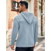 COOFANDY Men’s Knitted Hoodies Pullover Casual Long Sleeve Turtleneck Sweaters(Sky Blue)
