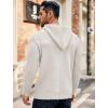 COOFANDY Men’s Knitted Hoodies Pullover Casual Long Sleeve Turtleneck Sweaters(White)