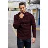 COOFANDY Men’s Knitted Hoodies Pullover Casual Long Sleeve Turtleneck Sweaters(Wine Red)