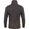 COOFANDY Men’s Knitted Turtleneck Sweater Long Sleeve Slim Fit Designer Shawl Collar Pullover(A- Brown)
