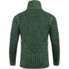 COOFANDY Men’s Knitted Turtleneck Sweater Long Sleeve Slim Fit Designer Shawl Collar Pullover(A- Green)