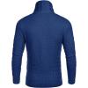 COOFANDY Men’s Knitted Turtleneck Sweater Long Sleeve Slim Fit Designer Shawl Collar Pullover(Navy Blue)