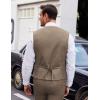 COOFANDY Men’s Layered Suit Vest Business Dress Vests Formal Wedding Waistcoat Slim Fit(Brown)