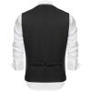COOFANDY Men’s Layered Suit Vest Business Dress Vests Formal Wedding Waistcoat Slim Fit(Pure Black)