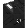 COOFANDY Men’s Layered Suit Vest Business Dress Vests Formal Wedding Waistcoat Slim Fit(Pure Black)