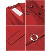 COOFANDY Men’s Layered Suit Vest Business Dress Vests Formal Wedding Waistcoat Slim Fit(Red)
