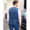 COOFANDY Men’s Layered Suit Vest Business Dress Vests Formal Wedding Waistcoat Slim Fit(Royal Blue)
