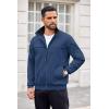 COOFANDY Mens Lightweight Bomber Jackets Stand Collar Windbreaker Softshell Jacket Zip Up Coat for Fall Outdoor(Navy Blue)