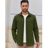 COOFANDY Mens Lightweight Button Down Shirt Jacket Casual Shacket Overshirt(Army Green)