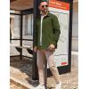 COOFANDY Mens Lightweight Button Down Shirt Jacket Casual Shacket Overshirt(Army Green)