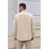COOFANDY Mens Lightweight Button Down Shirt Jacket Casual Shacket Overshirt(Beige)