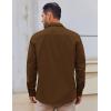 COOFANDY Mens Lightweight Button Down Shirt Jacket Casual Shacket Overshirt(Brown)