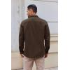 COOFANDY Mens Lightweight Button Down Shirt Jacket Casual Shacket Overshirt(Dark Brown)