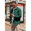 COOFANDY Mens Lightweight Button Down Shirt Jacket Casual Shacket Overshirt(Green)