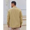 COOFANDY Mens Lightweight Button Down Shirt Jacket Casual Shacket Overshirt(Khaki)