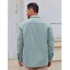 COOFANDY Mens Lightweight Button Down Shirt Jacket Casual Shacket Overshirt(Light Blue)