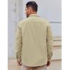 COOFANDY Mens Lightweight Button Down Shirt Jacket Casual Shacket Overshirt(Light Khaki)