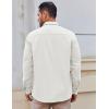 COOFANDY Mens Lightweight Button Down Shirt Jacket Casual Shacket Overshirt(White)