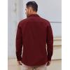 COOFANDY Mens Lightweight Button Down Shirt Jacket Casual Shacket Overshirt(Wine Red)