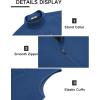 COOFANDY Mens Lightweight Softshell Vest Windproof Sleeveless Jacket Zip Up Fleece Lined Vest Outerwear for Golf Running(Navy Blue)