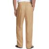 COOFANDY Men’s Linen Pants Casual Elastic Waist Drawstring Beach Trousers(Dark Khaki)