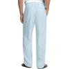 COOFANDY Men’s Linen Pants Casual Elastic Waist Drawstring Beach Trousers(Light Blue)