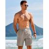 COOFANDY Mens Linen Shorts Casual Drawstring Elastic Waist Lightweight Summer Vacation Beach Shorts(Dark Grey)