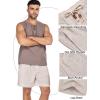 COOFANDY Men’s Linen Shorts Casual Elastic Waist Drawstring Summer Beach Shorts(1 Light Khaki)