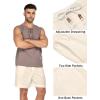 COOFANDY Men’s Linen Shorts Casual Elastic Waist Drawstring Summer Beach Shorts(Beige)