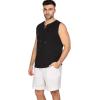 COOFANDY Men’s Linen Shorts Casual Elastic Waist Drawstring Summer Beach Shorts(Black White)