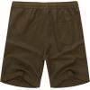 COOFANDY Men’s Linen Shorts Casual Elastic Waist Drawstring Summer Beach Shorts(Brown)