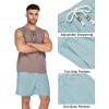 COOFANDY Men’s Linen Shorts Casual Elastic Waist Drawstring Summer Beach Shorts(Celadon Green)