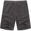 COOFANDY Men’s Linen Shorts Casual Elastic Waist Drawstring Summer Beach Shorts(Dark Grey)
