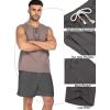 COOFANDY Men’s Linen Shorts Casual Elastic Waist Drawstring Summer Beach Shorts(Dark Grey)