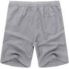 COOFANDY Men’s Linen Shorts Casual Elastic Waist Drawstring Summer Beach Shorts(Light Grey)