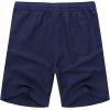COOFANDY Men’s Linen Shorts Casual Elastic Waist Drawstring Summer Beach Shorts(Navy Blue)