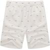 COOFANDY Men’s Linen Shorts Casual Elastic Waist Drawstring Summer Beach Shorts(White Fish Bone)