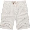COOFANDY Men’s Linen Shorts Casual Elastic Waist Drawstring Summer Beach Shorts(White Fish Bone)
