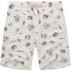 COOFANDY Men’s Linen Shorts Casual Elastic Waist Drawstring Summer Beach Shorts(White Palm)