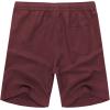 COOFANDY Men’s Linen Shorts Casual Elastic Waist Drawstring Summer Beach Shorts(Wine Red)